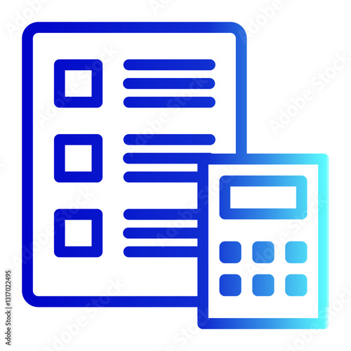 Financial Statement Icon - Line Gradient - Business Value Themes
