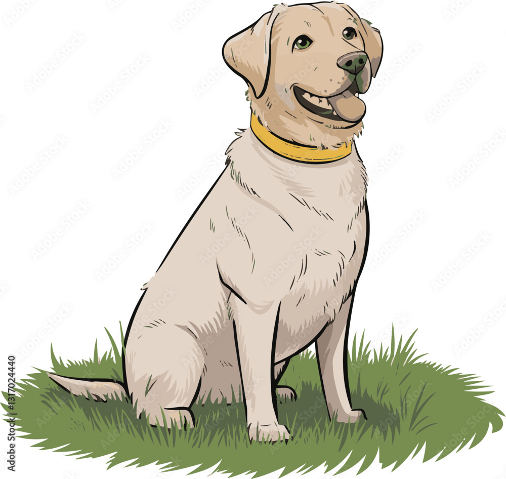 Fototapeta premium White dog with bone vector file 