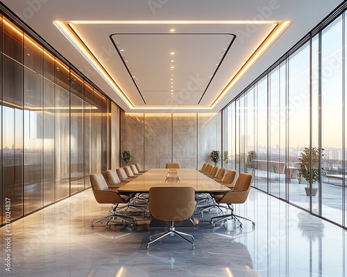Ultramodern office boardroom