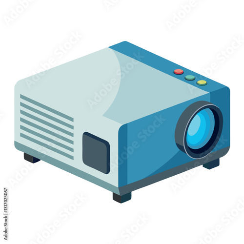 Illustration-of-office-projector-isolated.