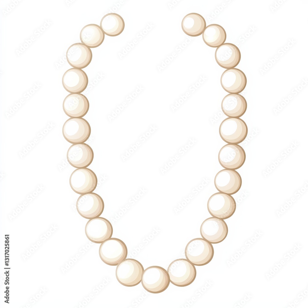 Obraz premium Elegant Pearl Necklace: Classic Jewelry Adornment, Timeless Beauty, Perfect for Formal Occasions and adding a touch of sophistication.