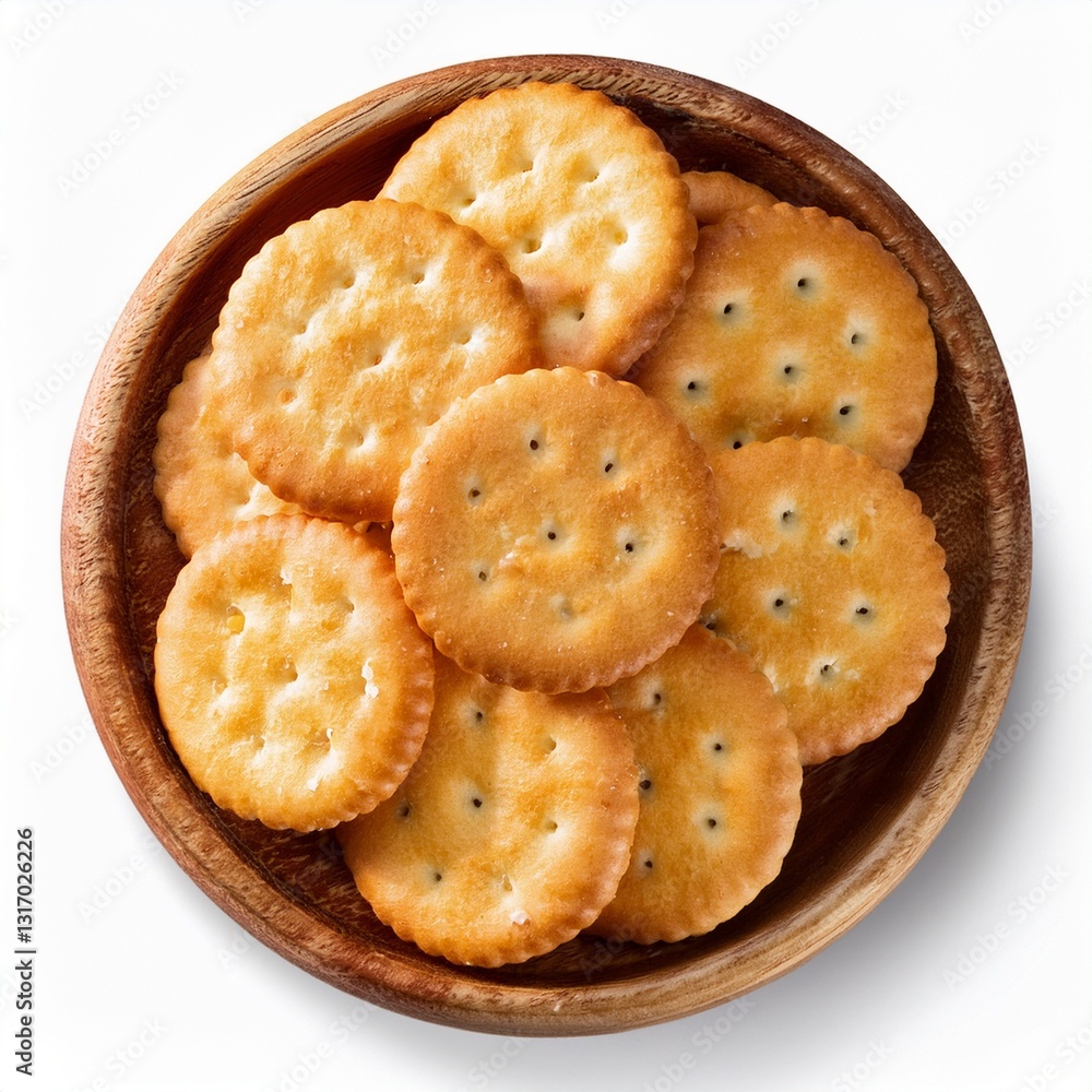 salty cookies on a plate isolated salty cookies on a plate isolated