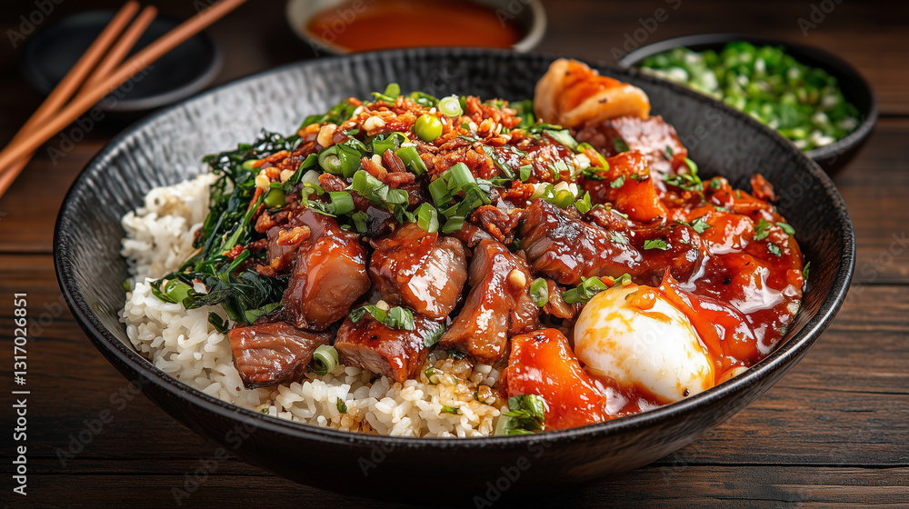 Rice with Garlic Pepper Pork Rice with Garlic Pepper Pork
