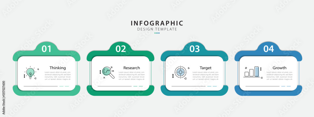 Business infographic template. 4 Step timeline journey. Process diagram, 4 options on white background, Infograph elements vector illustration. Business infographic template. 4 Step timeline journey. Process diagram, 4 options on white background, Infograph elements vector illustration.