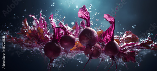 Melted beetroot art, ai generative