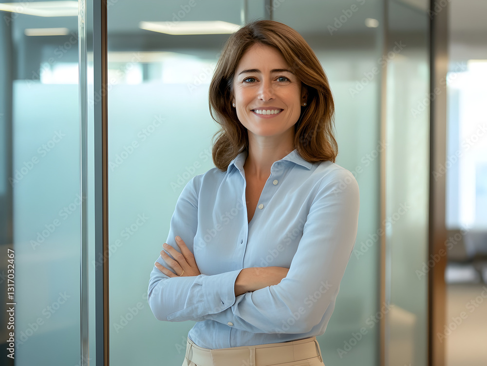 Ambitious business leader with confident expression posing for career development, professional success, and motivational themes Ambitious business leader with confident expression posing for career development, professional success, and motivational themes