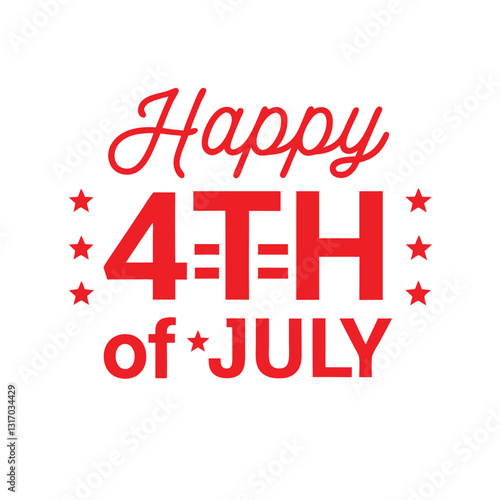 Wallpaper Mural Happy 4th of July Typography and Text Vector Art Illustration for Independence Day Torontodigital.ca