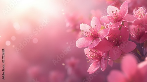 Wallpaper Mural Ethereal pink blossoms in soft light create a dreamy floral spring scene with a blurred background and macro close up shot Torontodigital.ca