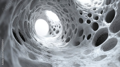 Exploring an ant nest minimalist interpretation macro view smooth texture gigapixel quality abstract environment