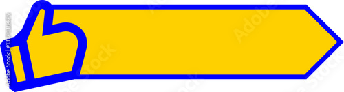 Vector Illustration Label With Thumbs Up. Modern Web Banner Element