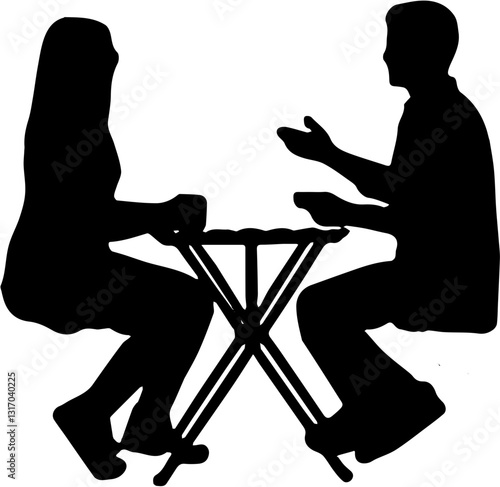 vector silhouette of a lovers