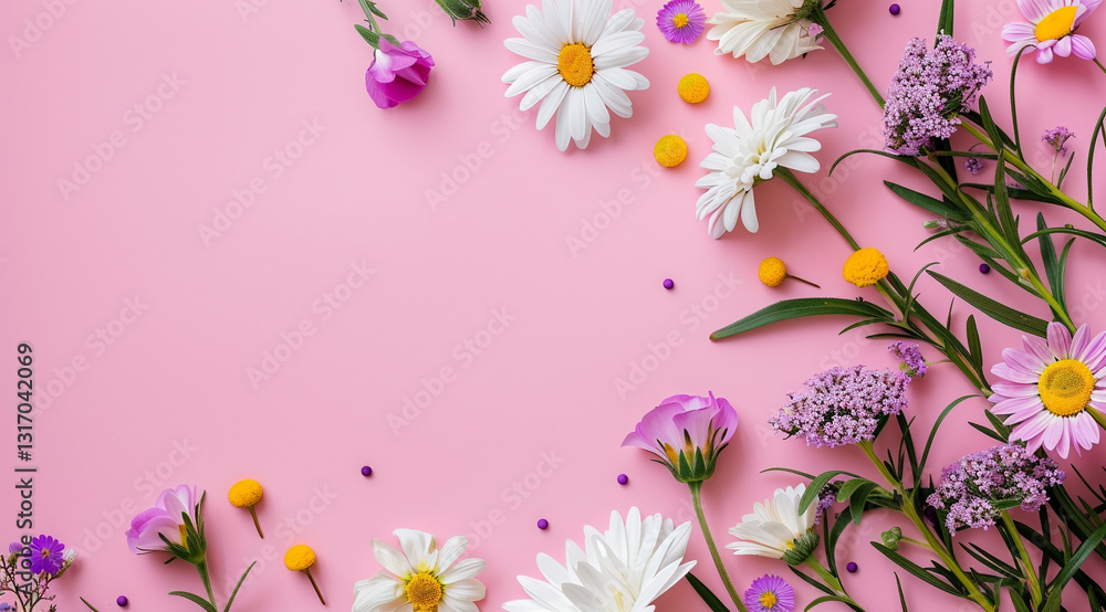 spring flowers border spring flowers border