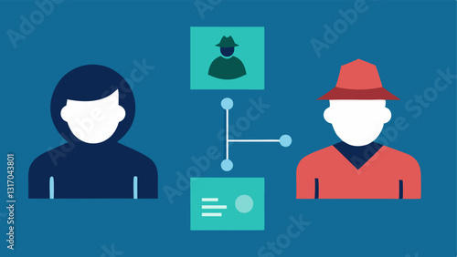 Suspect Sketching A vector of a profiler working with a forensic artist as they collaborate to create an accurate illustration of a suspect based on witness descriptions.