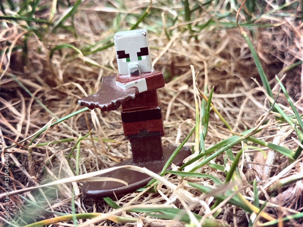 Naklejka premium Mojang metal Minecraft figurine