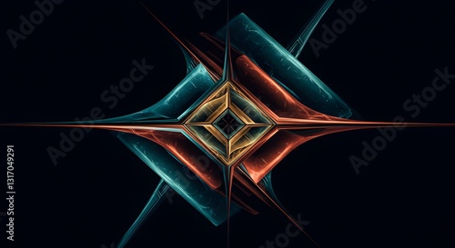 Abstract Geometric Shapes with Vivid Colors