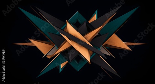 Abstract Geometric Shapes with Vivid Colors