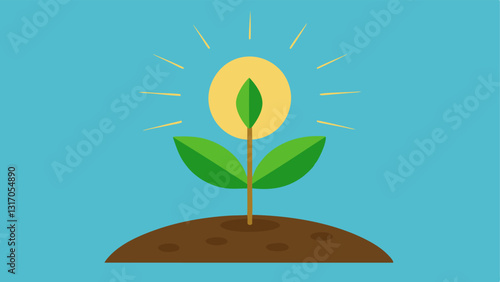 Plant Growth A seedling growing in soil with sunlight symbolizing personal growth and healing after experiencing burnout.