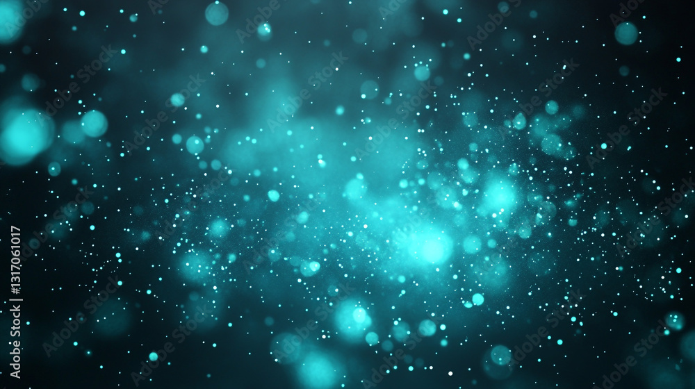 Fototapeta premium Celestial blue abstractions sparkle with scattered stars