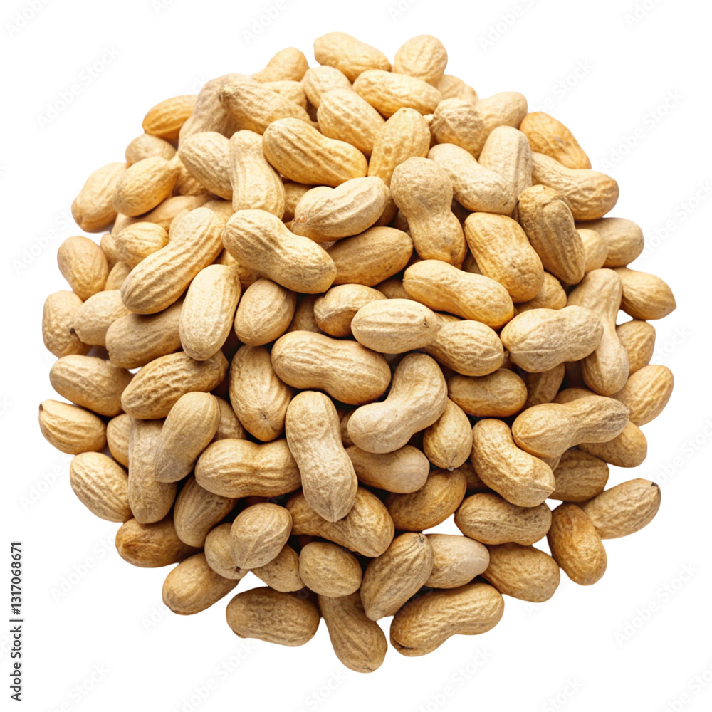 peanuts on white background peanuts on white background