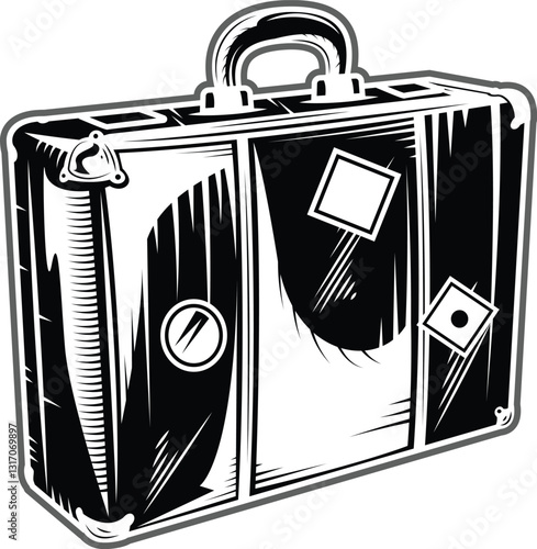 vector illustration of a suitcase