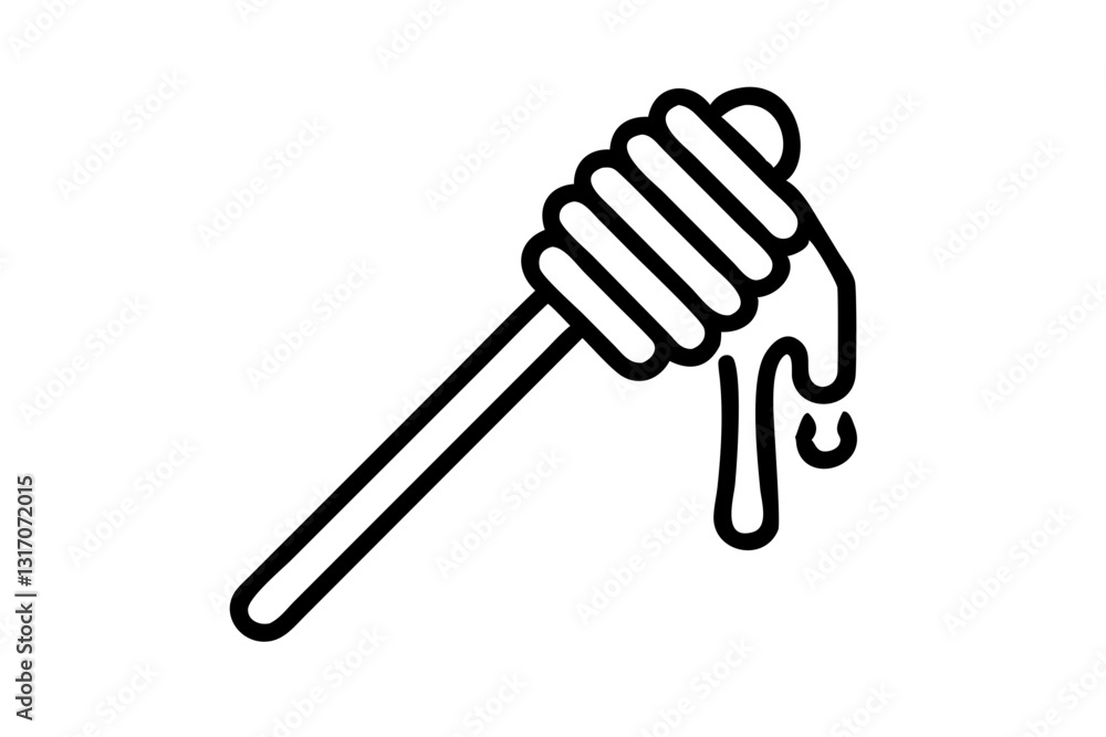 Honey Dipper Stick with Dripping Honey Flat Color Icon
Honey Dipper Stick with Dripping Honey Flat Color Icon