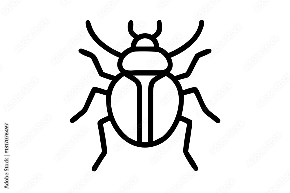 Scarab Beetle Flat Vector Icon – Wildlife & Nature Illustration Scarab Beetle Flat Vector Icon – Wildlife & Nature Illustration