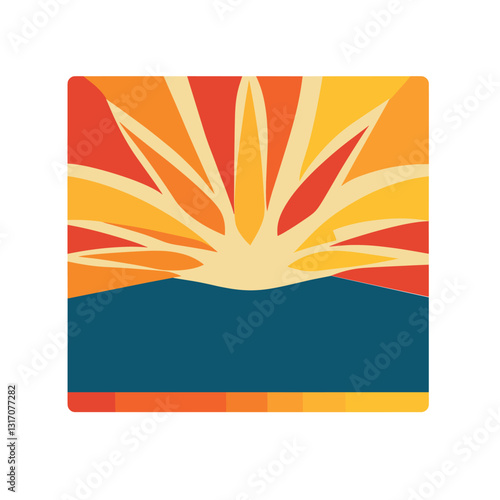 a cool square digital logo for political leadership in new mexico

