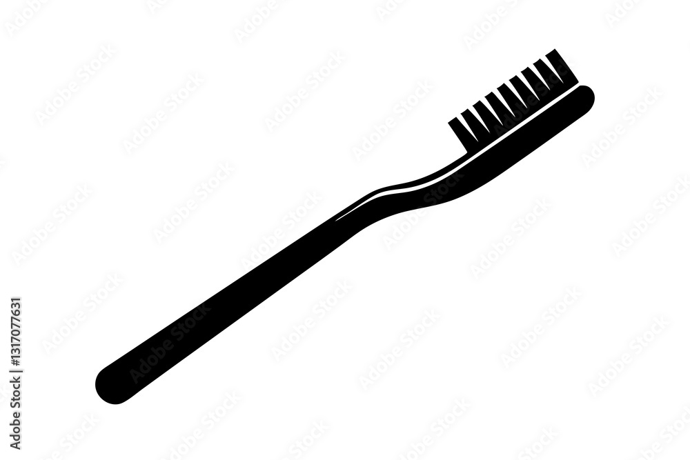 Toothbrush with Toothpaste Flat Icon Illustration Toothbrush with Toothpaste Flat Icon Illustration