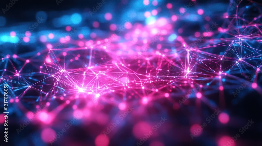 Abstract network of glowing particles (1) Abstract network of glowing particles (1)