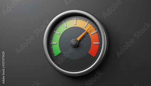 close up view of speedometer High Speed 3D Speedometer Icon for Scale Score concept