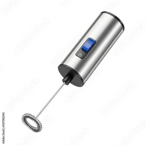 Stainless Steel Milk Frother Electric Drink Mixer Battery Operated Whisk tea tool blue easy food    