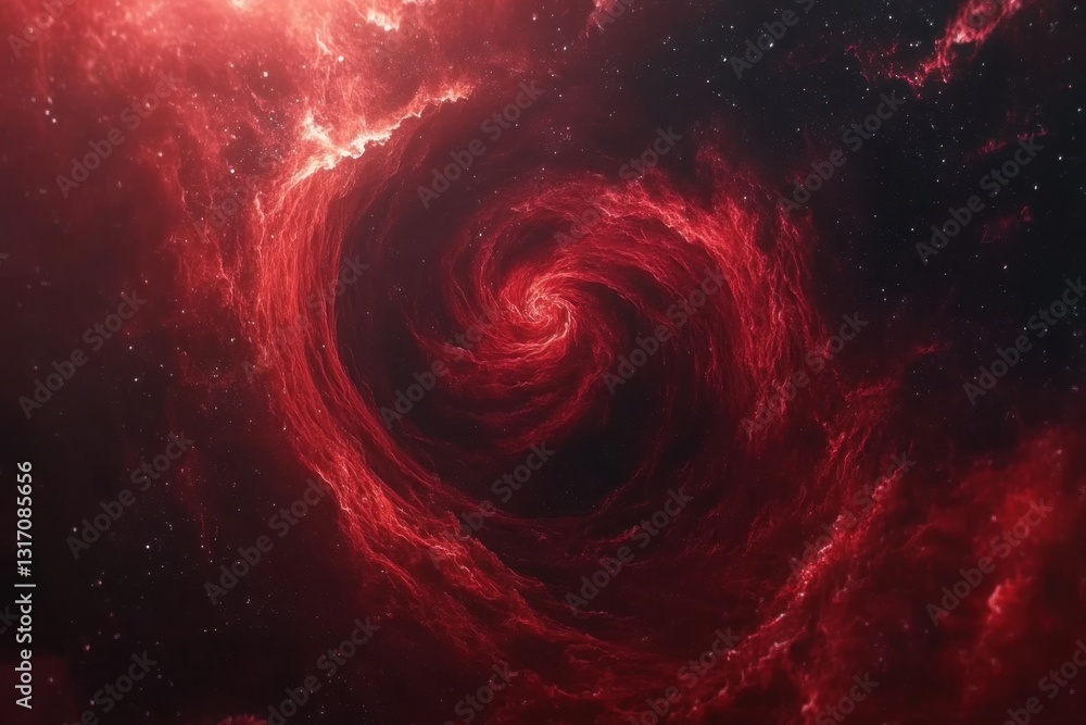 A stunning red spiral galaxy illuminated against the vastness of space, showcasing its intricate arms and vibrant hues. A stunning red spiral galaxy illuminated against the vastness of space, showcasing its intricate arms and vibrant hues.