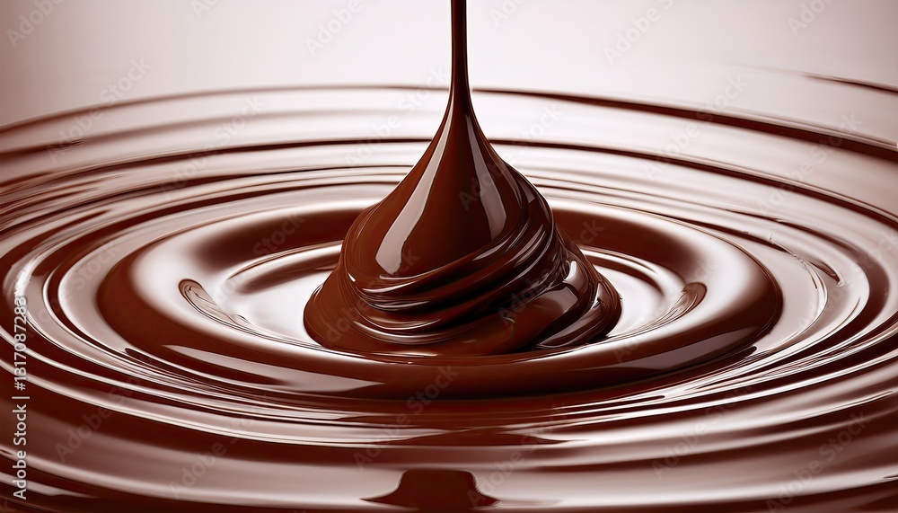 Silky Melted Chocolate Flows Gently, Creating a Mesmerizing Ripple Effect for World Chocolate Day Silky Melted Chocolate Flows Gently, Creating a Mesmerizing Ripple Effect for World Chocolate Day