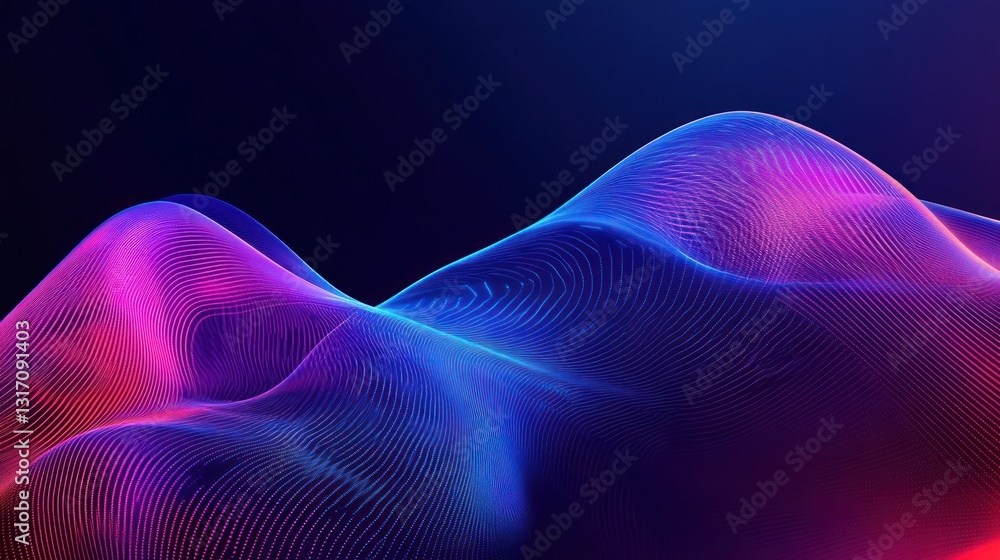 Abstract wavy lines in vibrant neon colors Abstract wavy lines in vibrant neon colors