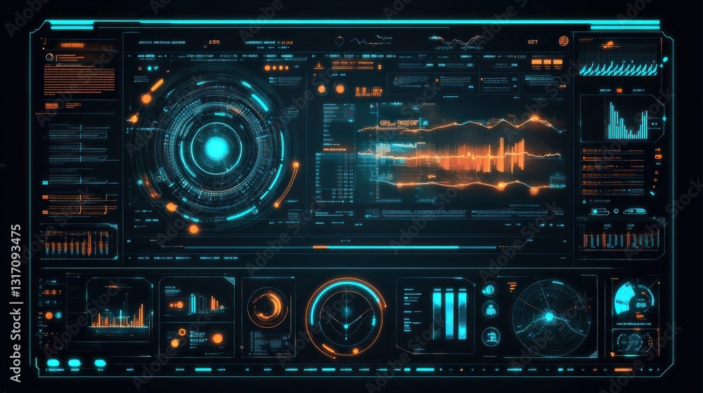 Futuristic HUD Interface Display Futuristic HUD Interface Display