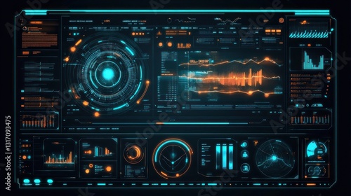 Futuristic HUD Interface Display
