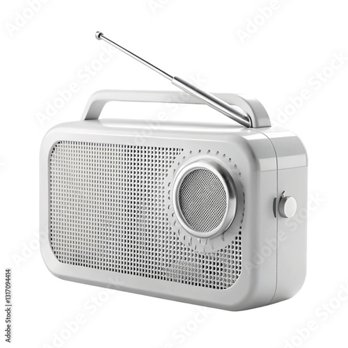 Wallpaper Mural old radio isolated on white Torontodigital.ca