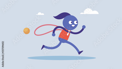 Running in Circles A character is depicted running in a circle with a finish line in the middle but theyre never reaching it showcasing how they get caught in repeated behaviors