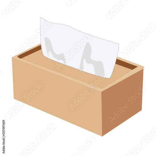 Paper napkins in box.Tissue Paper