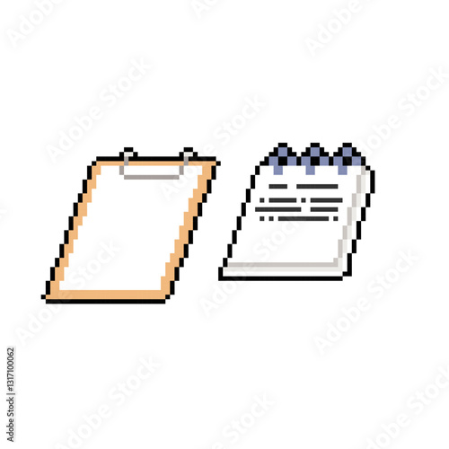 notes paper icon pixel art