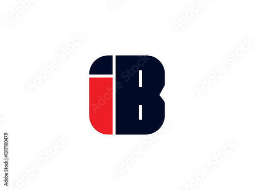 Free Download Initial letter IB logo Red and Black color. Letter I and B or IB and BI logo design vector template. - GFXLoad