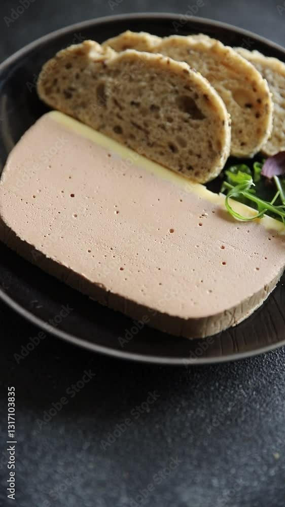 Liver mousse pate duck poultry meat tasty fresh delicious gourmet food background table rustic food top view copy space Liver mousse pate duck poultry meat tasty fresh delicious gourmet food background table rustic food top view copy space