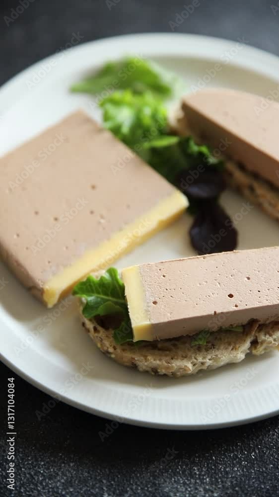 Liver mousse pate duck poultry meat tasty fresh delicious gourmet food background table rustic food top view copy space Liver mousse pate duck poultry meat tasty fresh delicious gourmet food background table rustic food top view copy space