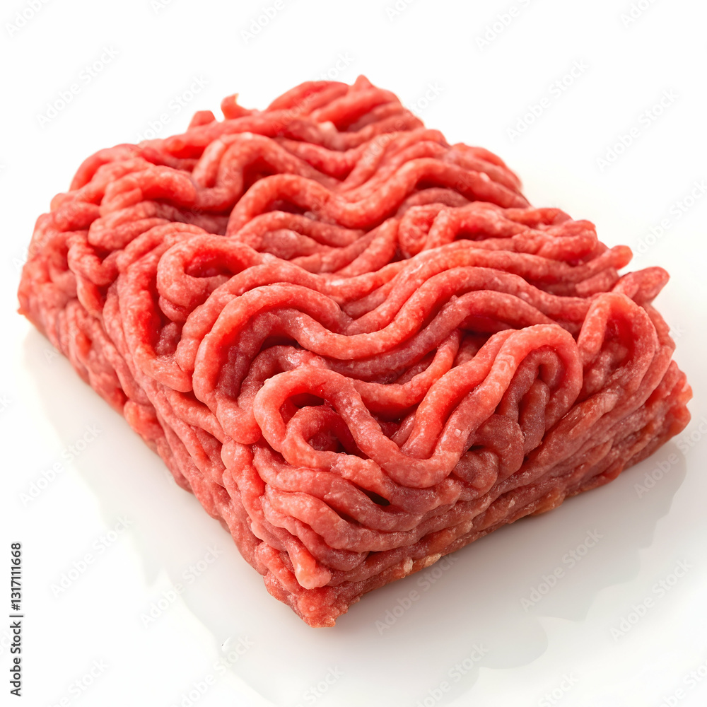Fresh raw beef minced meat isolated Fresh raw beef minced meat isolated
