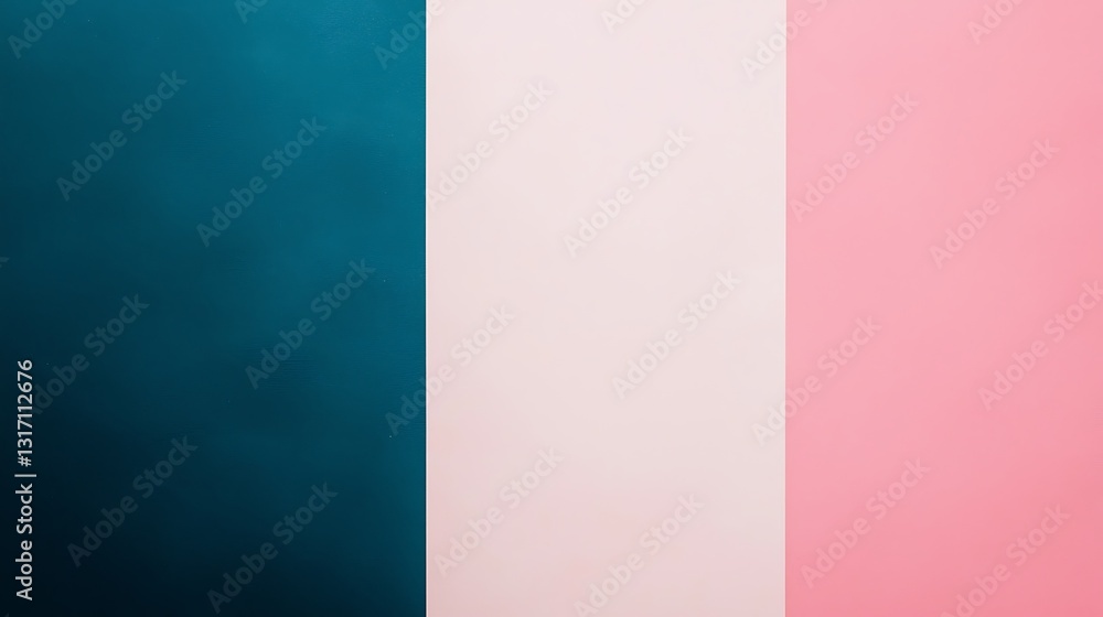 A minimalistic image featuring three vertical stripes in teal, pale pink, and light beige colors. A minimalistic image featuring three vertical stripes in teal, pale pink, and light beige colors.