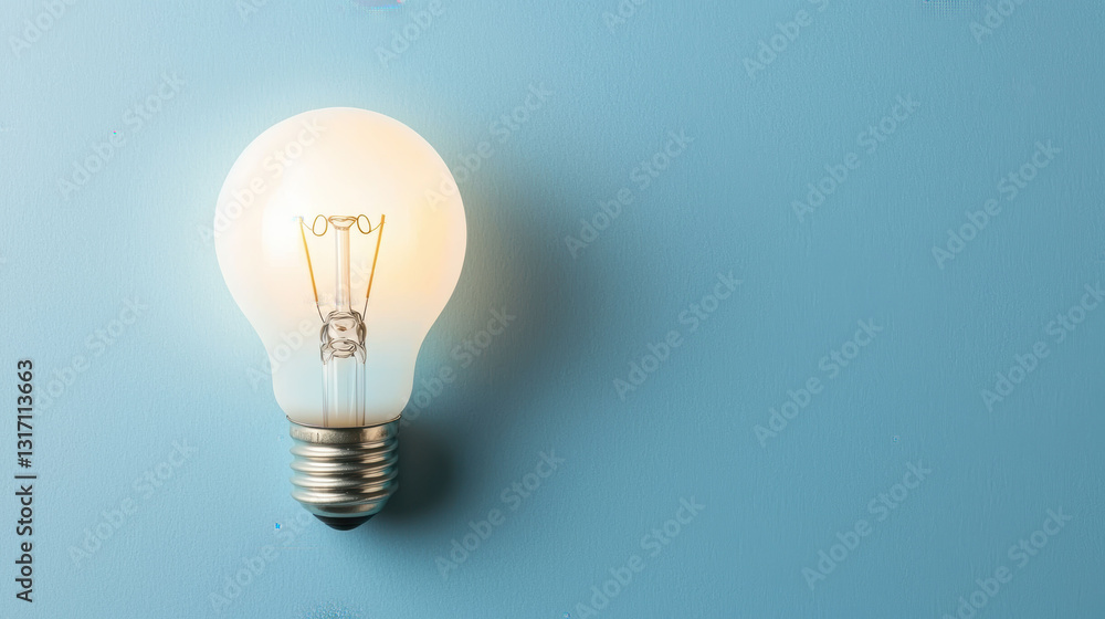 A glowing light bulb illuminates a soft blue background, symbolizing ideas, innovation, and creativity. A glowing light bulb illuminates a soft blue background, symbolizing ideas, innovation, and creativity.