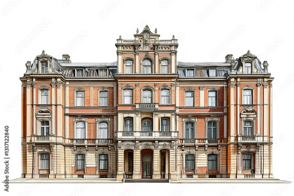 Fototapeta premium Old Mansion Illustration.