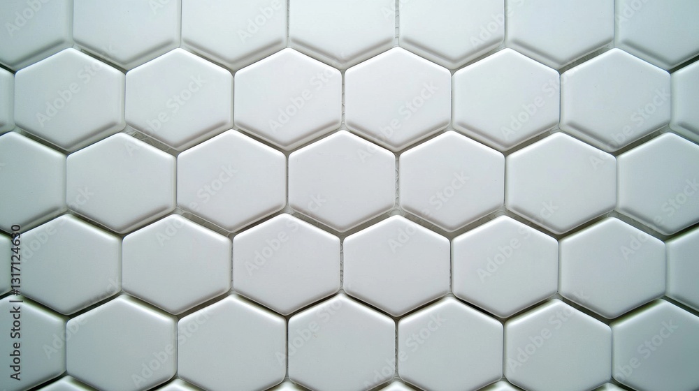 Fototapeta premium White Hexagon Tile Pattern for Modern Interior Design Projects