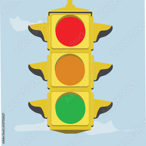 traffic light with sky background