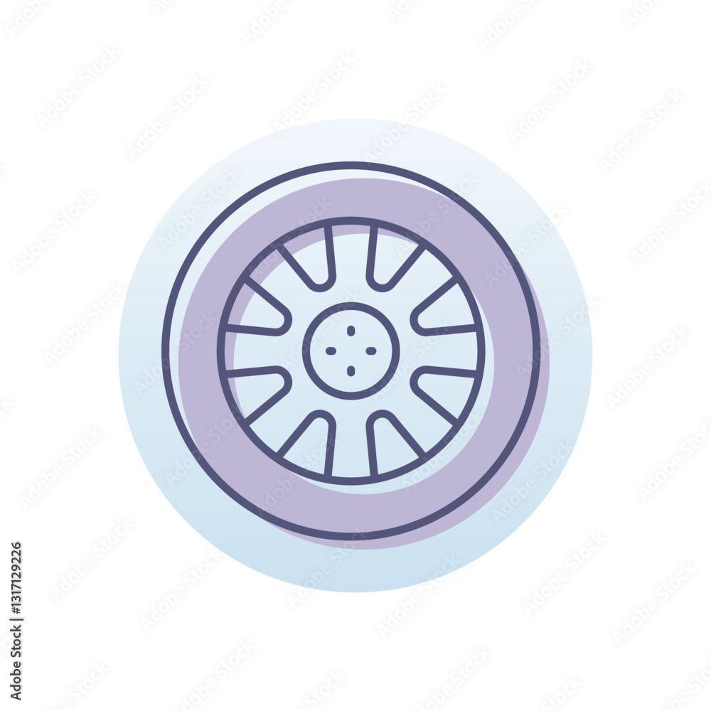 car tyre Vector icon